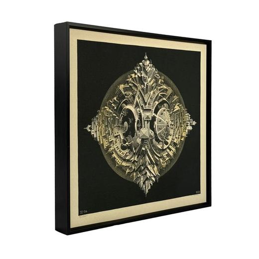 埃舍尔《四面体木刻》（带框装裱画） 商品图3