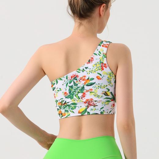 【126元任选2件】跃牌【漫西】系列 花单肩美背心瑜伽服套装女带胸垫运动文胸内衣健身裤Y237 商品图0