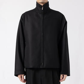 Irenisa MODIFIED SLEEVE ZIP BLOUSON 日本尾州羊毛立领夹克