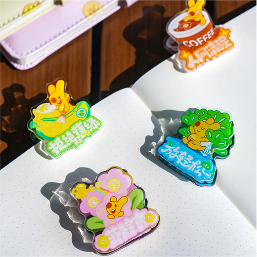 团团办公系列滴胶亚克力夹冰箱贴 商品图1