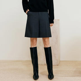 玳莎百慕大高腰中裤24年秋冬新款通勤气质显瘦直筒西装短裤五分裤  ED36201