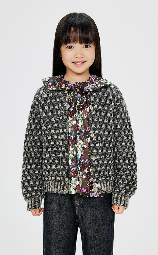 jnby  24年冬款  短款开襟毛衫  1OA310470 商品图4