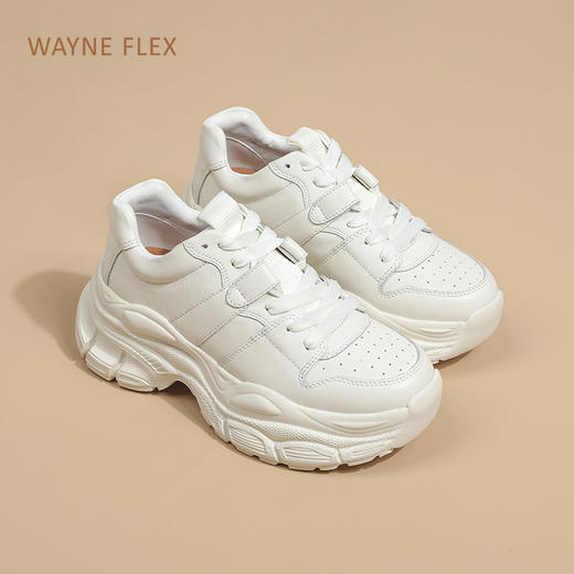 厚底老爹鞋 ｜Wayne Flex韦恩时尚透气轻便小白鞋女休闲运动百搭鞋子WF3075 商品图8