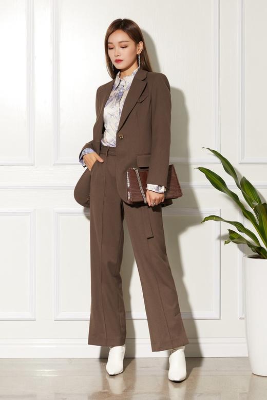 ESTELLICA 深咖色西装套装 10349 商品图0