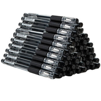 齐心(Comix)【热门商品】60支装 黑色0.5mm中性笔签字笔水笔子弹头拔帽办公文具用品 Q009 商品图6