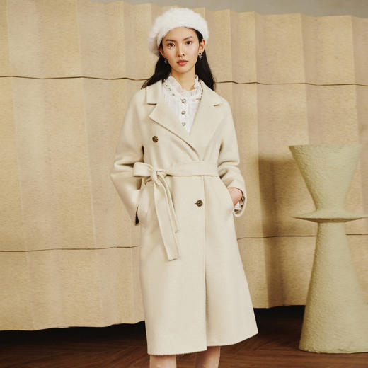 减龄复古毛呢外套秋冬宽松气质大衣 商品图3