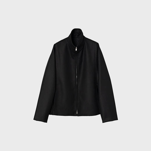 Irenisa MODIFIED SLEEVE ZIP BLOUSON 日本尾州羊毛立领夹克 商品图4