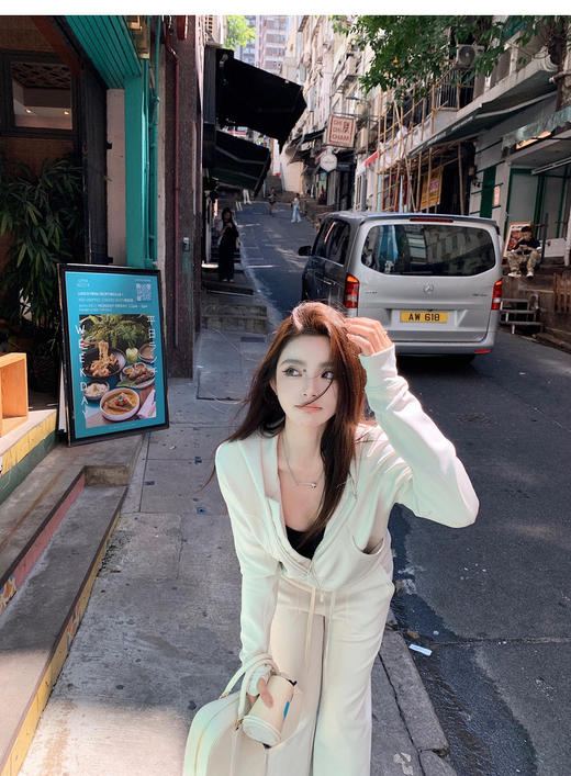 💜拿捏秋天慵懒随性的穿搭还得是套装啊♦️【全国包邮】美YANG同款双开拉链休闲连帽上衣、直筒裤、套装：💥79起❗️今年秋天最爱的一套💗 商品图4