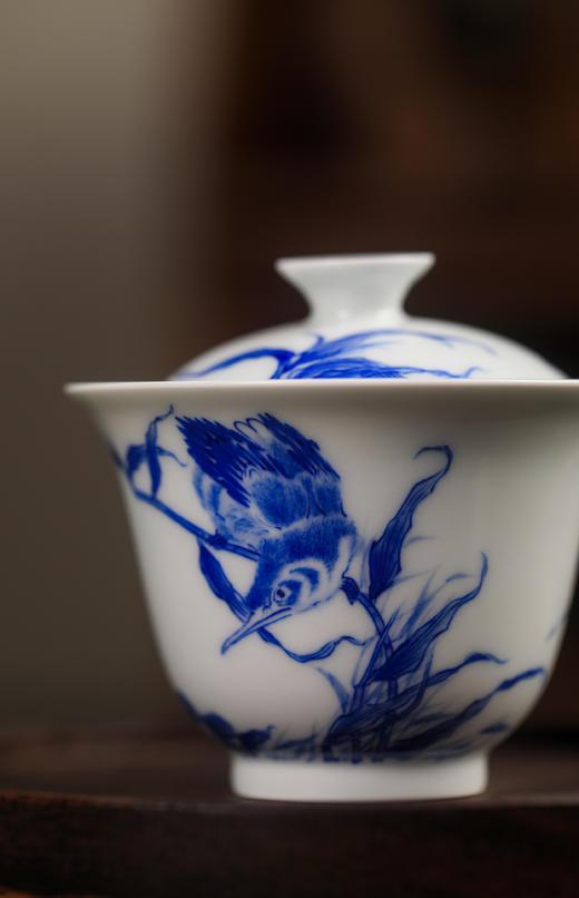 正春堂青花单翠二才盖碗两杯 商品图5