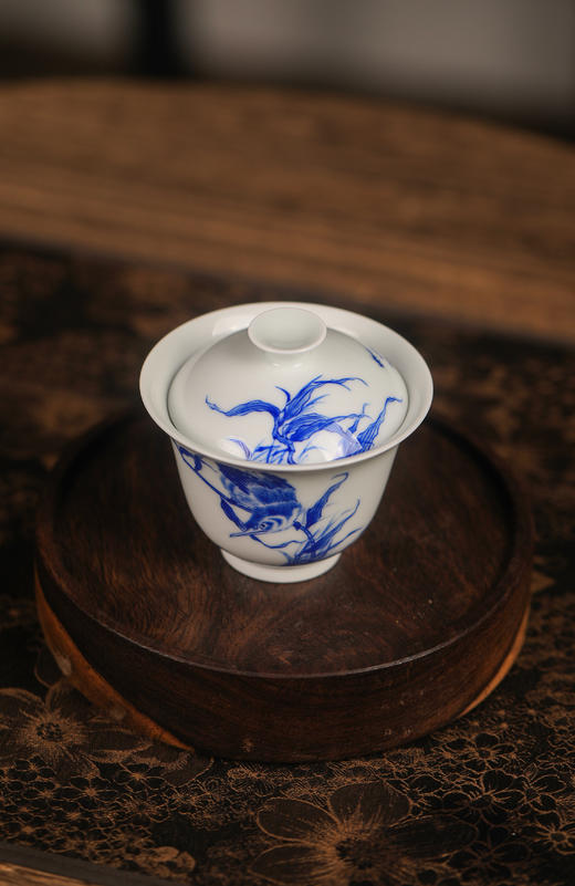 正春堂青花单翠二才盖碗两杯 商品图8