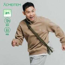 【十一破价福利】ACMEITEM爱棵米 户外亲子立领抓绒卫衣宽松多色柔软运动上衣男女GAF3310813G