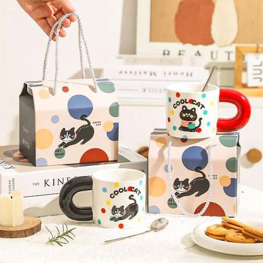 【喵乐谷胖胖杯】可爱猫咪杯子情侣套装送礼好看杯子喵乐谷咖啡杯碟 商品图5