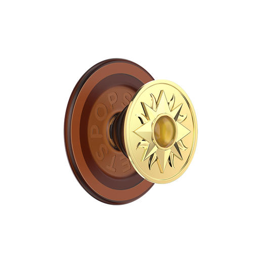 【古城密语】太阳宝石·金·MagSafe圆啪嗒 MAGSAFE磁吸手机支架 Round圆啪嗒系列 奢华金 日月星 商品图0