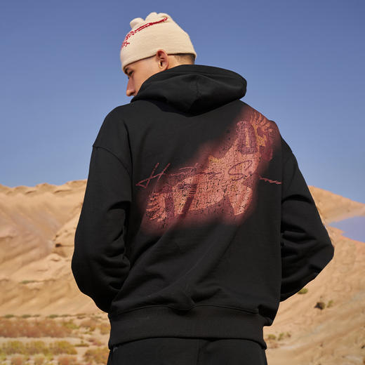 【积分兑换】有志者UZISx卡米然猎鹰系列运动卫衣男秋冬加厚保暖美式印花卫衣 商品图1