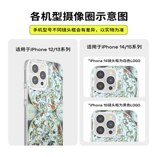 【古城密语】万物之轮 POPCASE手机壳 MagSafe Popcase磁吸款 蓝色 动物 拼贴 iPhone 16/15/14/13 商品图3