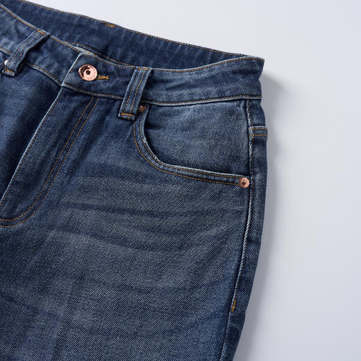 ROMI STUDIO“复古丹宁”牛仔棉水洗抓绒微弹直筒牛仔裤RW24WX80833【现货】 商品图3