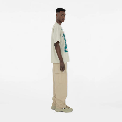 BURBERRY 巴宝莉 男士马术骑士徽标印花棉质圆领短袖T恤 白色 8094262 C1160 商品图2