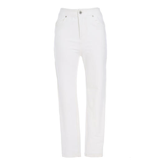 Famecoco范可儿纯棉休闲裤女修身显瘦九分裤百搭裤子F185GA028 商品图4