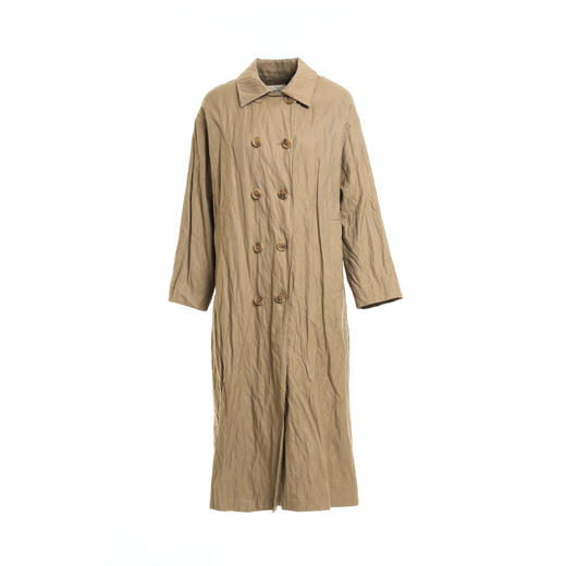 Famecoco范可儿金属丝风衣女卡其色文艺范装F195AA033 商品图4