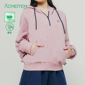 【十一破价福利】ACMEITEM爱棵米 户外秋冬女士连帽卫衣绣标套头休闲运动上衣女士GAF2310820E