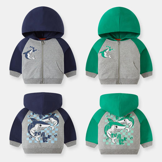 【专柜品质】be top品牌儿童纯棉连帽卫衣外套 男童卡通春秋薄款拉链外套 商品图11