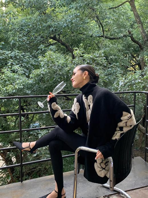 重工款繁花羊毛衫 高领YY117/开衫YY116 商品图7