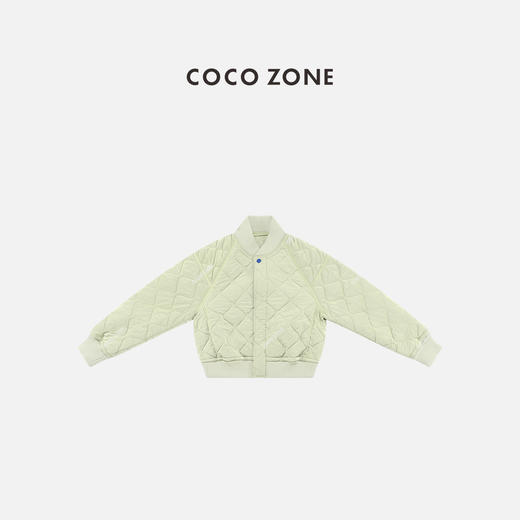 COCO ZONE 设计感菱格百搭棉服气质立领保暖上衣CC2C2051 商品图2
