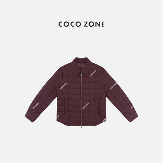 COCO ZONE 90鹅绒小香风菱格polo领羽绒服CC2C2134 商品图0