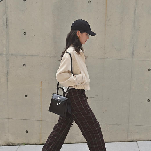 【顺丰包邮】80400 洛诗琳美式羊毛翻领夹克短款外套女63821 商品图4