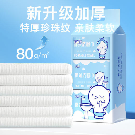 「9.9到手1提！便携装」迷你便携装一次性洗脸巾 居家日用小包洁面纸巾擦脸卸妆棉柔巾布艺婴儿干湿两用 商品图2