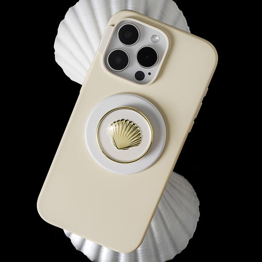 【古城密语】珍奇贝壳·MagSafe圆啪嗒 MAGSAFE磁吸手机支架 Round圆啪嗒系列 奢华金 商品图3