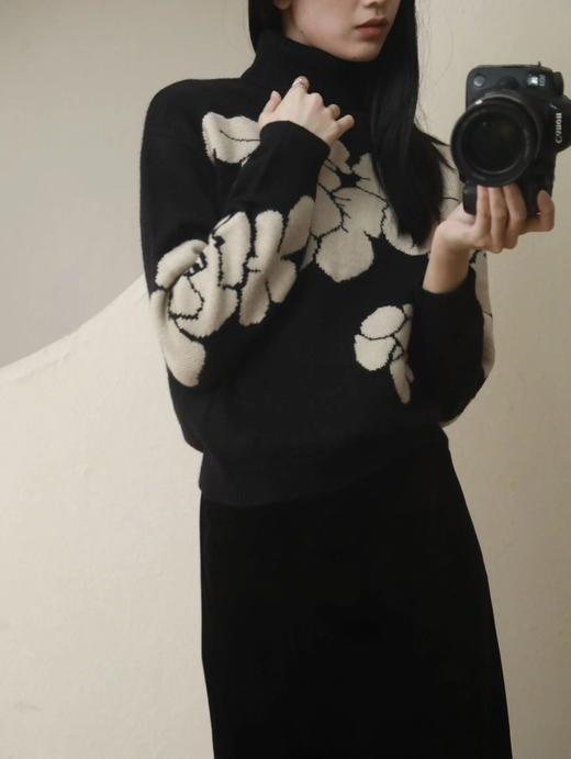 重工款繁花羊毛衫 高领YY117/开衫YY116 商品图13