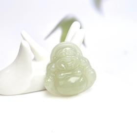 和田玉吊坠-晴水佛公40mm