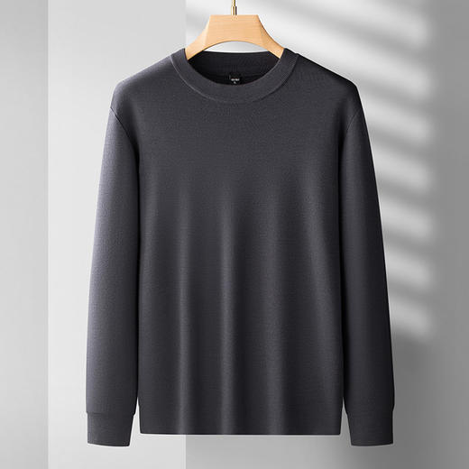 【100%羊毛】【新款DDS】大依优型大码男装羊毛衫圆领毛衣针织衫休闲加肥加大男士胖子大码内搭上衣 商品图3