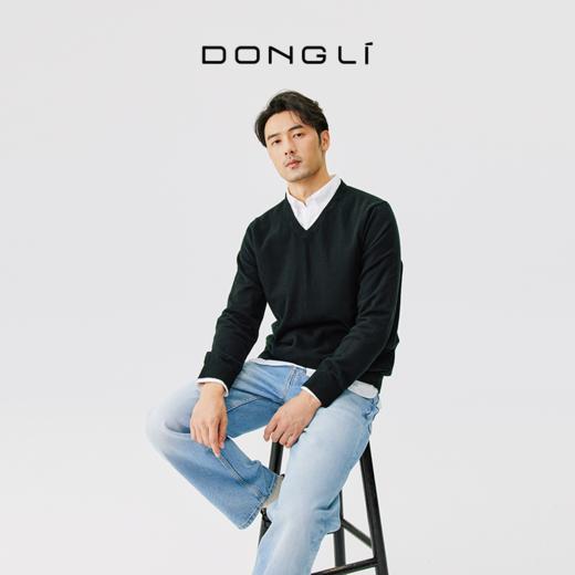 东黎 • 山羊绒男士秋冬V领基础款套头衫 1732 商品图0