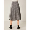 famecoco范可儿格子半身裙复古不规则百褶裙中长款F195HA004 商品缩略图1