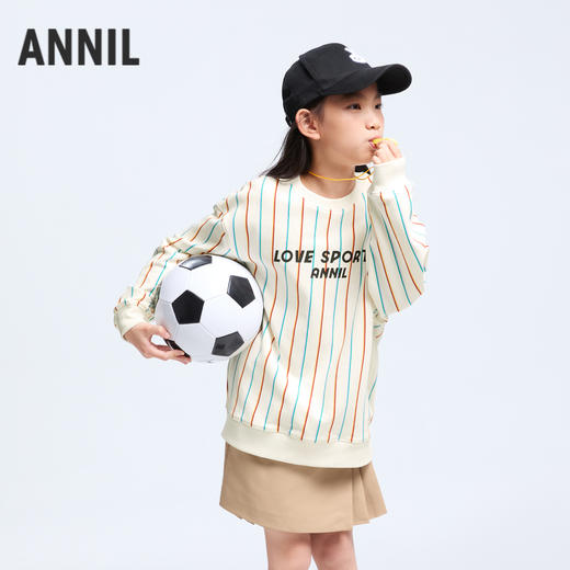男女童圆领长袖卫衣秋季新款安奈儿童装EM431528 商品图2