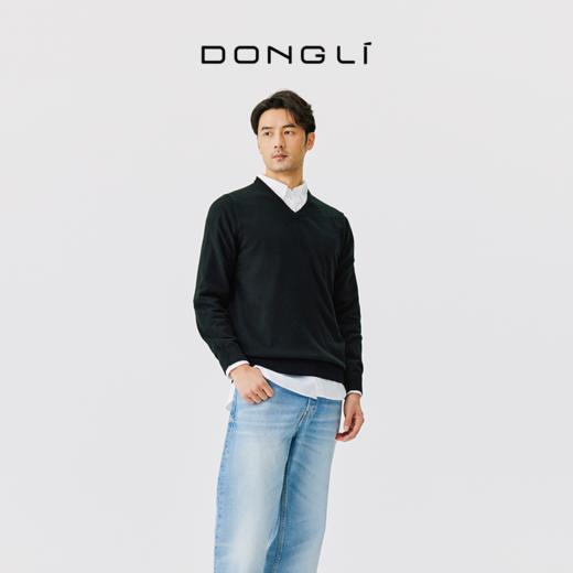 东黎 • 山羊绒男士秋冬V领基础款套头衫 1732 商品图4