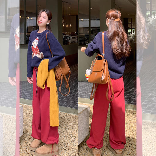 【169元任选2件】最后一波现货！2色拼接高腰显瘦休闲束脚裤 商品图1