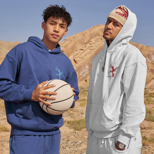 【积分兑换】有志者UZISx卡米然猎鹰系列运动卫衣男秋冬加厚保暖美式印花卫衣 商品图4