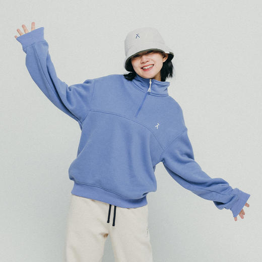 【十一破价福利】ACMEITEM爱棵米 户外亲子立领抓绒卫衣宽松多色柔软运动上衣男女GAF3310813G 商品图1