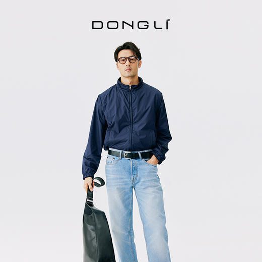 东黎 • 丝绒款中性风春秋立领羊绒拉链纯色防水防风双面服夹克 GDRM-21C200 商品图3