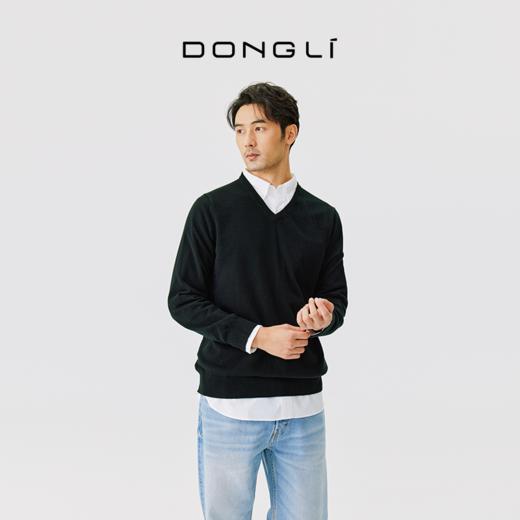 东黎 • 山羊绒男士秋冬V领基础款套头衫 1732 商品图2