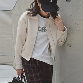 【顺丰包邮】80400 洛诗琳美式羊毛翻领夹克短款外套女63821