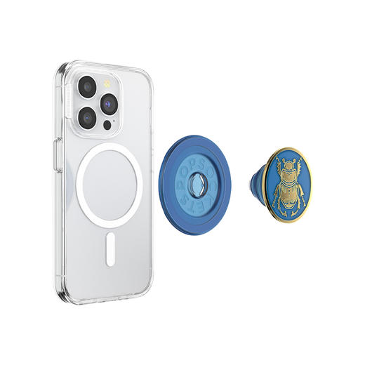 【古城密语】夜甲虫·MagSafe圆啪嗒 MAGSAFE磁吸手机支架 Round圆啪嗒系列 蓝色 动物 商品图2