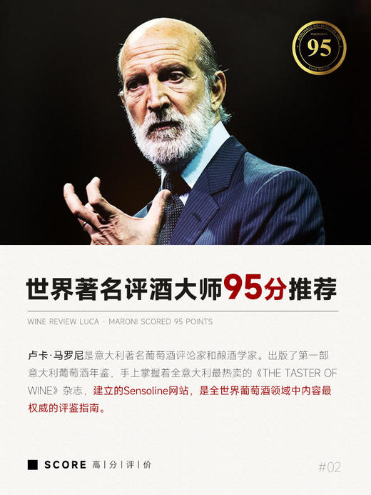 【世界侍酒师大赛98分推荐】意大利阿莫尼风干葡萄酒 意大利原瓶进口 17%vol 商品图1