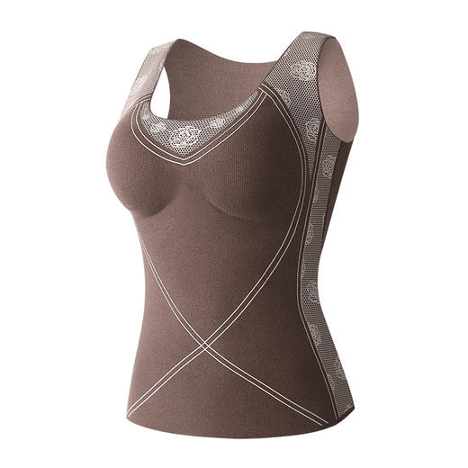 【暖腹黑科技，玻色因美肤保暖体雕衣】新款秋冬季7A抑jun带胸垫保暖背心，温暖零负担上身毫无束缚感，发热暖腹束腰无痕内穿打底内衣保暖背心女QQ 商品图6