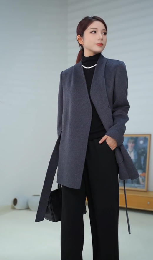 【S1】臣禾十羊绒一手长大衣JZ244080126 商品图3