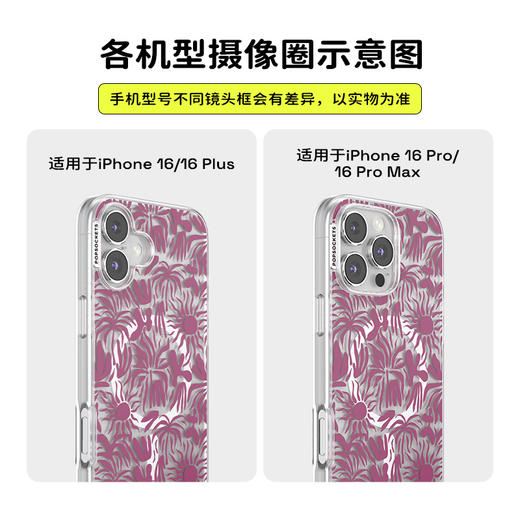 【古城密语】地中海棕榈 POPCASE手机壳 MagSafe Popcase磁吸款 紫色 植物花卉 拼贴 iPhone 16/15/14/13 商品图2