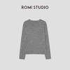 ROMI STUDIO“基础优雅” 甄选棉混纺肤感圆领长袖T恤 RW24WSD0368 商品缩略图3